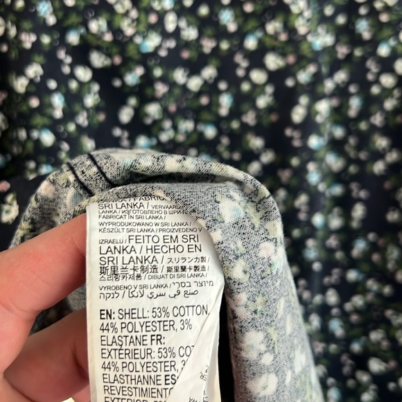 RVCA Black Floral Casual Button Down Shirt Large - Picture 8 of 8